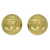 AMORE Vintage CHANEL 1995 Button Earrings Gold Ao28227 -Best Jewelry Store ao28227 01