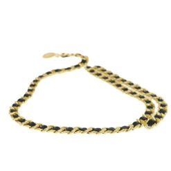 Style Tribute CHANEL Chain Belt Metal Leather 33.5" Black Gold Cc Auth Ar11056 -Best Jewelry Store ar11056 3 f2933e84 545f 4cc3 babf 0c6584c3083d