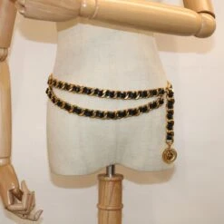 Style Tribute CHANEL Chain Belt Metal Leather 33.5" Black Gold Cc Auth Ar11056 -Best Jewelry Store ar11056 8 0e16d7c4 37af 48cb b3a3 efdd363e59e5