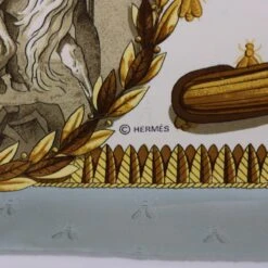 Brand Street HERMES Carre 90 NAPOLEON Scarf Silk Yellow Blue Auth Ar11100 -Best Jewelry Store ar11100 15