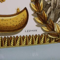 Brand Street HERMES Carre 90 NAPOLEON Scarf Silk Yellow Blue Auth Ar11100 -Best Jewelry Store ar11100 16