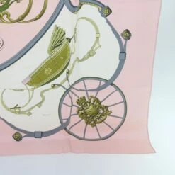 Brand Street HERMES Carre 90 SPRINGS Scarf Silk Pink Auth Ar11545 -Best Jewelry Store ar11545 12