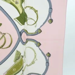Brand Street HERMES Carre 90 SPRINGS Scarf Silk Pink Auth Ar11545 -Best Jewelry Store ar11545 5