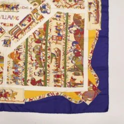 Brand Street HERMES Carre 90 Scarf "A LA GLOIRE DE GVILLAVME" Silk Blue Auth Ar9762 -Best Jewelry Store ar9762 4