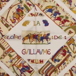 Brand Street HERMES Carre 90 Scarf "A LA GLOIRE DE GVILLAVME" Silk Blue Auth Ar9762 -Best Jewelry Store ar9762 7