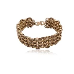Opherty Ciocci CHRISTIAN DIOR Vintage Gold Metal 3 Row Rolo Chain Bracelet