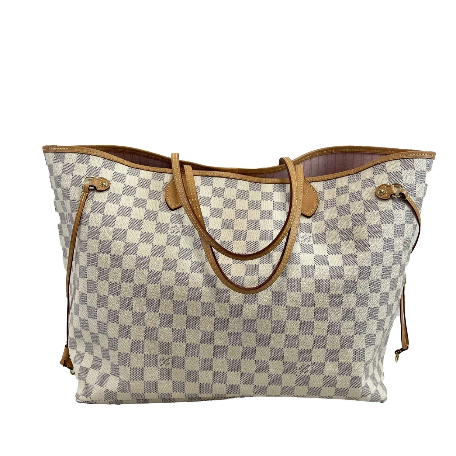 Luxury Resale Network LOUIS VUITTON Neverfull GM Damier Azur W/Pouch White Handbag 5 Luxury Resale Network LOUIS VUITTON Neverfull GM Damier Azur W/Pouch White Handbag - Image 3