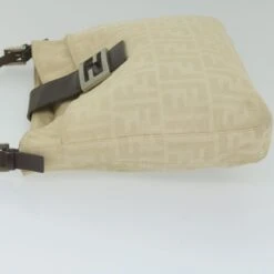 Brand Street FENDI Zucca Canvas Mamma Baguette Shoulder Bag Beige 2348 26727 008 Auth Bs10534 -Best Jewelry Store bs10534 5
