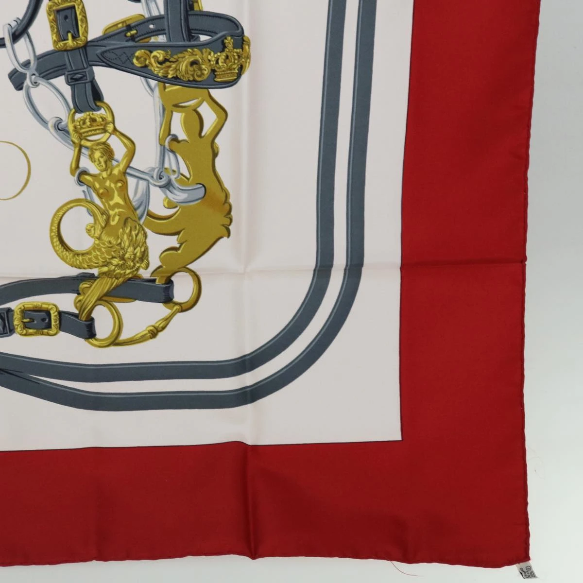 Brand Street HERMES Carre 90 BRIDES De GALA Scarf Silk Red Auth Bs13337 12 Brand Street HERMES Carre 90 BRIDES De GALA Scarf Silk Red Auth Bs13337 - Image 10