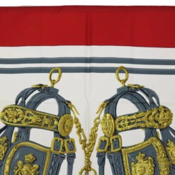 Brand Street HERMES Carre 90 BRIDES De GALA Scarf Silk Red Auth Bs13337 18 Brand Street HERMES Carre 90 BRIDES De GALA Scarf Silk Red Auth Bs13337 -Best Jewelry Store bs13337 3