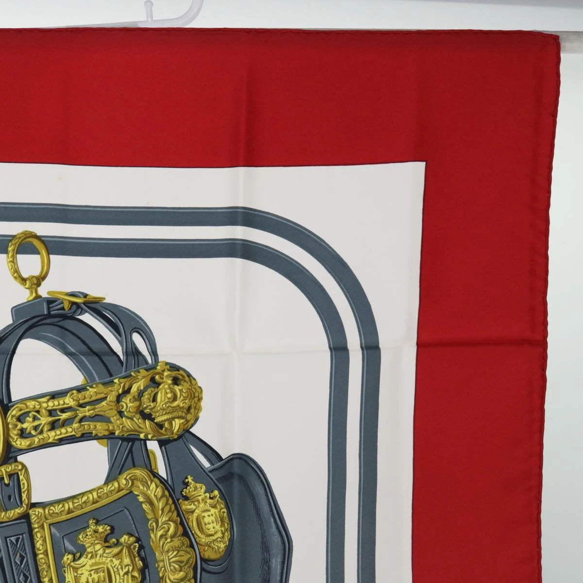 Brand Street HERMES Carre 90 BRIDES De GALA Scarf Silk Red Auth Bs13337 6 Brand Street HERMES Carre 90 BRIDES De GALA Scarf Silk Red Auth Bs13337 - Image 4