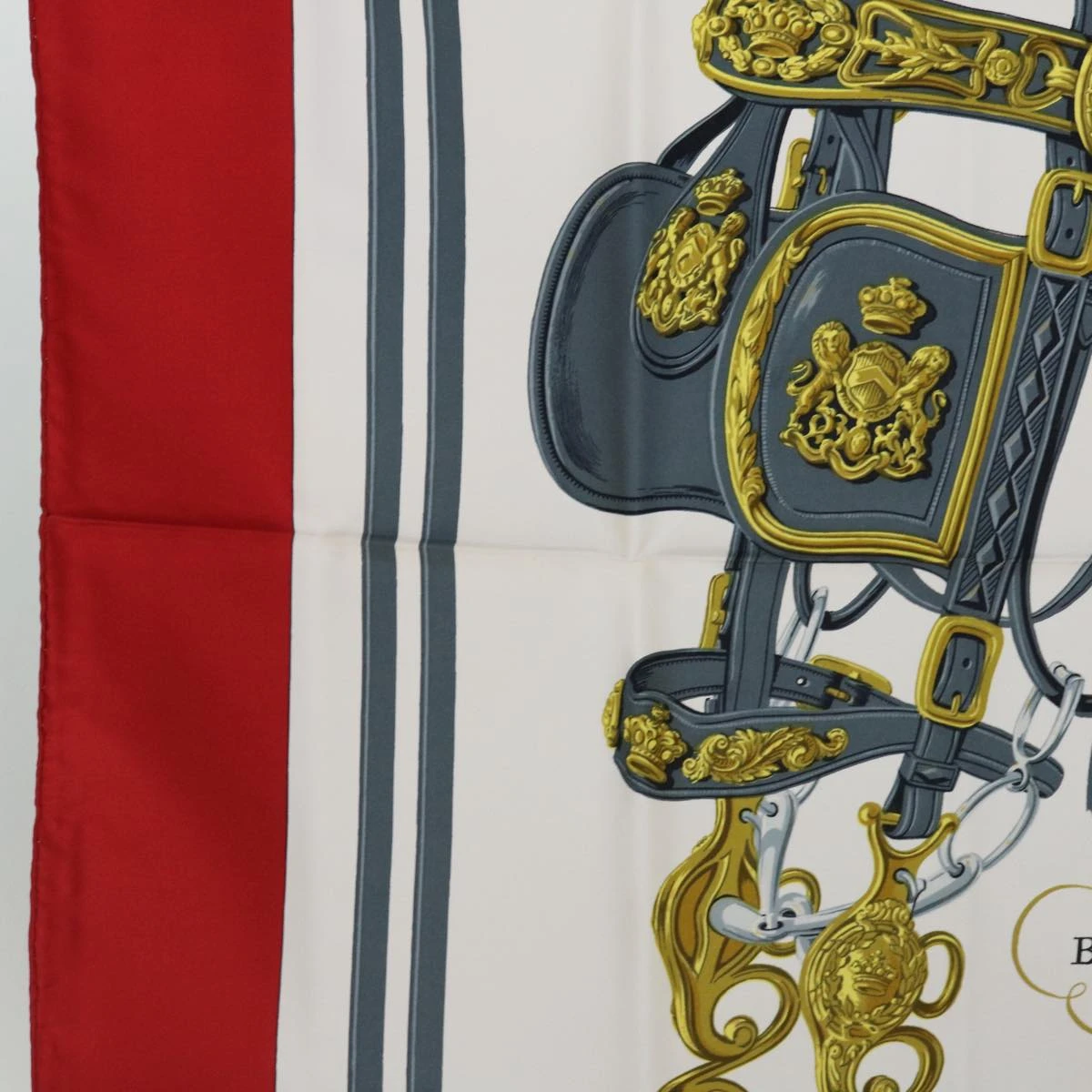 Brand Street HERMES Carre 90 BRIDES De GALA Scarf Silk Red Auth Bs13337 7 Brand Street HERMES Carre 90 BRIDES De GALA Scarf Silk Red Auth Bs13337 - Image 5