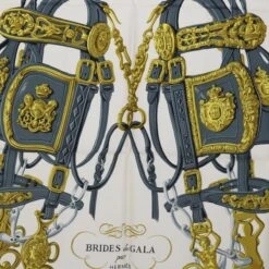 Brand Street HERMES Carre 90 BRIDES De GALA Scarf Silk Red Auth Bs13337 21 Brand Street HERMES Carre 90 BRIDES De GALA Scarf Silk Red Auth Bs13337 -Best Jewelry Store bs13337 6