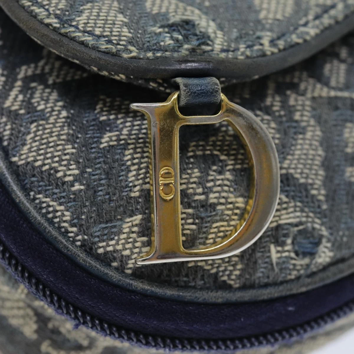 Brand Street CHRISTIAN DIOR Trotter Canvas Saddle Pouch Accessory Pouch Navy Auth Bs14248 10 Brand Street CHRISTIAN DIOR Trotter Canvas Saddle Pouch Accessory Pouch Navy Auth Bs14248 - Image 8