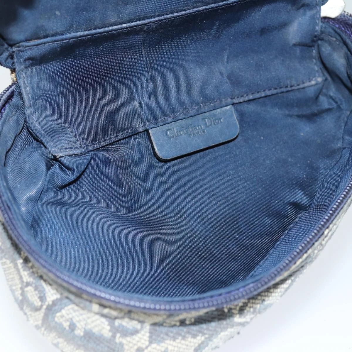 Brand Street CHRISTIAN DIOR Trotter Canvas Saddle Pouch Accessory Pouch Navy Auth Bs14248 13 Brand Street CHRISTIAN DIOR Trotter Canvas Saddle Pouch Accessory Pouch Navy Auth Bs14248 - Image 11