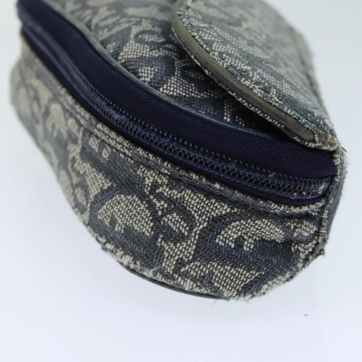 Brand Street CHRISTIAN DIOR Trotter Canvas Saddle Pouch Accessory Pouch Navy Auth Bs14248 5 Brand Street CHRISTIAN DIOR Trotter Canvas Saddle Pouch Accessory Pouch Navy Auth Bs14248 - Image 3