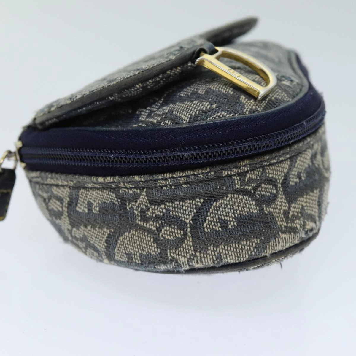 Brand Street CHRISTIAN DIOR Trotter Canvas Saddle Pouch Accessory Pouch Navy Auth Bs14248 6 Brand Street CHRISTIAN DIOR Trotter Canvas Saddle Pouch Accessory Pouch Navy Auth Bs14248 - Image 4