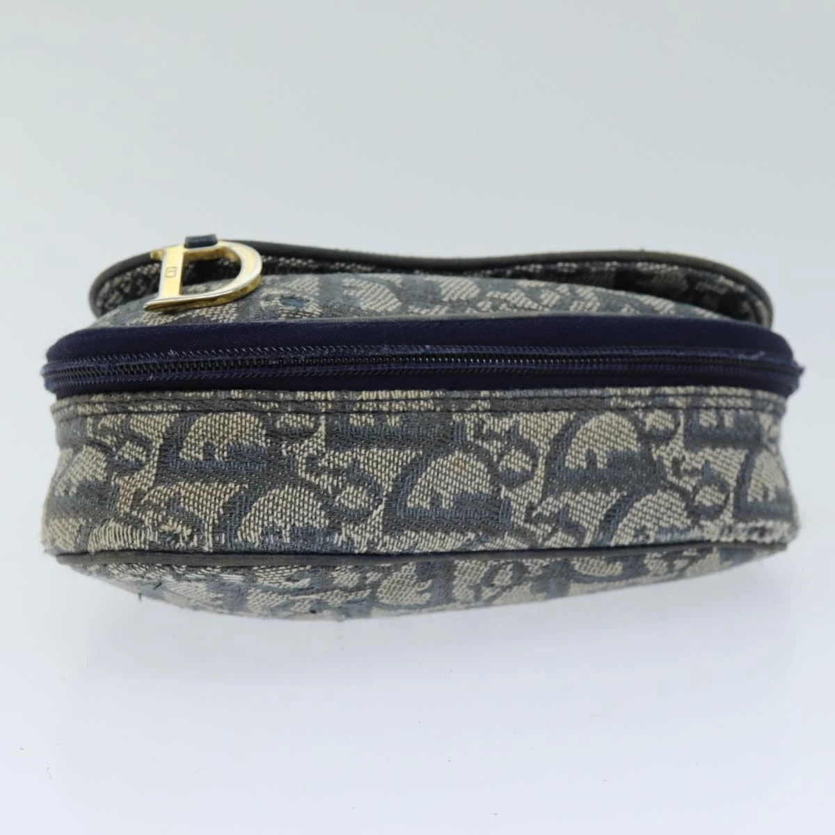 Brand Street CHRISTIAN DIOR Trotter Canvas Saddle Pouch Accessory Pouch Navy Auth Bs14248 7 Brand Street CHRISTIAN DIOR Trotter Canvas Saddle Pouch Accessory Pouch Navy Auth Bs14248 - Image 5