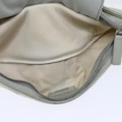 Brand Street FENDI Mamma Baguette Shoulder Bag Cotton Gray Auth Bs14545 -Best Jewelry Store bs14545 16