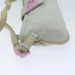 Brand Street FENDI Mamma Baguette Shoulder Bag Cotton Gray Auth Bs14545 -Best Jewelry Store bs14545 5