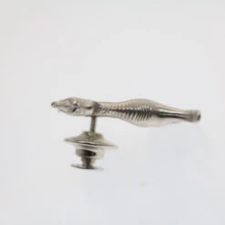 Brand Street HERMES Dragon Brooch Metal Silver Auth Bs7410 -Best Jewelry Store bs7410 4