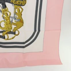 Brand Street HERMES Carre 90 BRIDES DE GALA Scarf Silk Pink White Auth Bs7742 -Best Jewelry Store bs7742 10