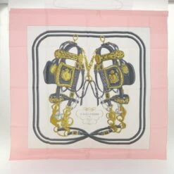 Brand Street HERMES Carre 90 BRIDES DE GALA Scarf Silk Pink White Auth Bs7742 -Best Jewelry Store bs7742 12