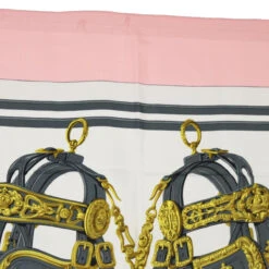 Brand Street HERMES Carre 90 BRIDES DE GALA Scarf Silk Pink White Auth Bs7742 -Best Jewelry Store bs7742 3