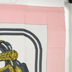 Brand Street HERMES Carre 90 BRIDES DE GALA Scarf Silk Pink White Auth Bs7742 -Best Jewelry Store bs7742 4