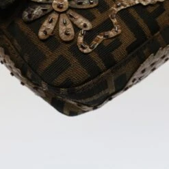 Brand Street FENDI Zucca Canvas Mamma Baguette Shoulder Bag Black Brown Auth Bs7953A 36 Brand Street FENDI Zucca Canvas Mamma Baguette Shoulder Bag Black Brown Auth Bs7953A -Best Jewelry Store bs7953 11