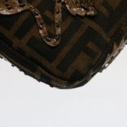 Brand Street FENDI Zucca Canvas Mamma Baguette Shoulder Bag Black Brown Auth Bs7953A 37 Brand Street FENDI Zucca Canvas Mamma Baguette Shoulder Bag Black Brown Auth Bs7953A -Best Jewelry Store bs7953 12