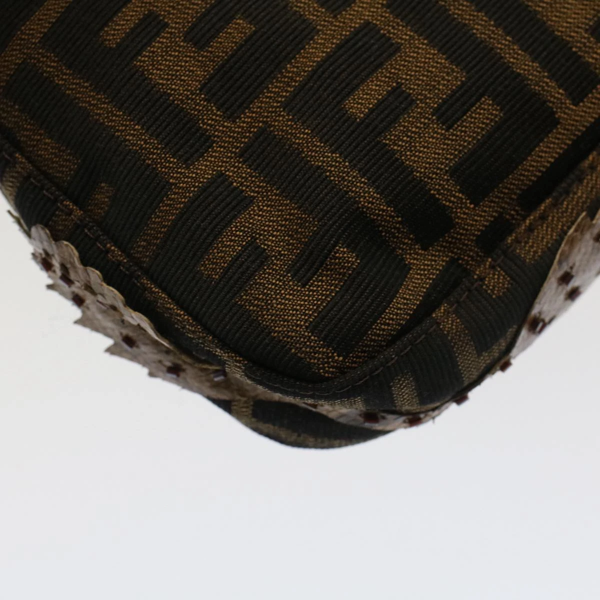 Brand Street FENDI Zucca Canvas Mamma Baguette Shoulder Bag Black Brown Auth Bs7953A 19 Brand Street FENDI Zucca Canvas Mamma Baguette Shoulder Bag Black Brown Auth Bs7953A - Image 17