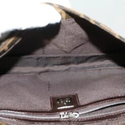 Brand Street FENDI Zucca Canvas Mamma Baguette Shoulder Bag Black Brown Auth Bs7953A 32 Brand Street FENDI Zucca Canvas Mamma Baguette Shoulder Bag Black Brown Auth Bs7953A -Best Jewelry Store bs7953 17