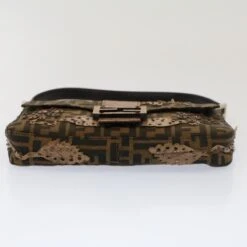 Brand Street FENDI Zucca Canvas Mamma Baguette Shoulder Bag Black Brown Auth Bs7953A 26 Brand Street FENDI Zucca Canvas Mamma Baguette Shoulder Bag Black Brown Auth Bs7953A -Best Jewelry Store bs7953 9