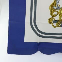 Brand Street HERMES Carre 90 BRIDES De GALA Scarf Silk Blue White Auth Bs8061 -Best Jewelry Store bs8061 10