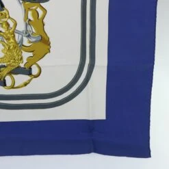 Brand Street HERMES Carre 90 BRIDES De GALA Scarf Silk Blue White Auth Bs8061 -Best Jewelry Store bs8061 13