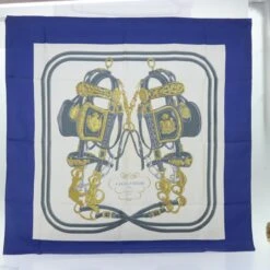 Brand Street HERMES Carre 90 BRIDES De GALA Scarf Silk Blue White Auth Bs8061 -Best Jewelry Store bs8061 16