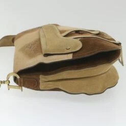 Brand Street CHRISTIAN DIOR Saddle Shoulder Bag Suede Brown Auth Bs9663 -Best Jewelry Store bs9663 4