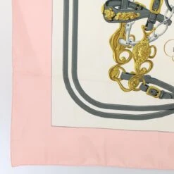Brand Street HERMES Carre 90 BRIDES De GALA Scarf Silk Pink Auth Bs9716 -Best Jewelry Store bs9716 8