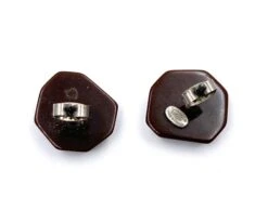 Lar Vintage CHANEL Burgundy Silver CC Piercing Earrings -Best Jewelry Store burgundy sil cc mirror piercin 3