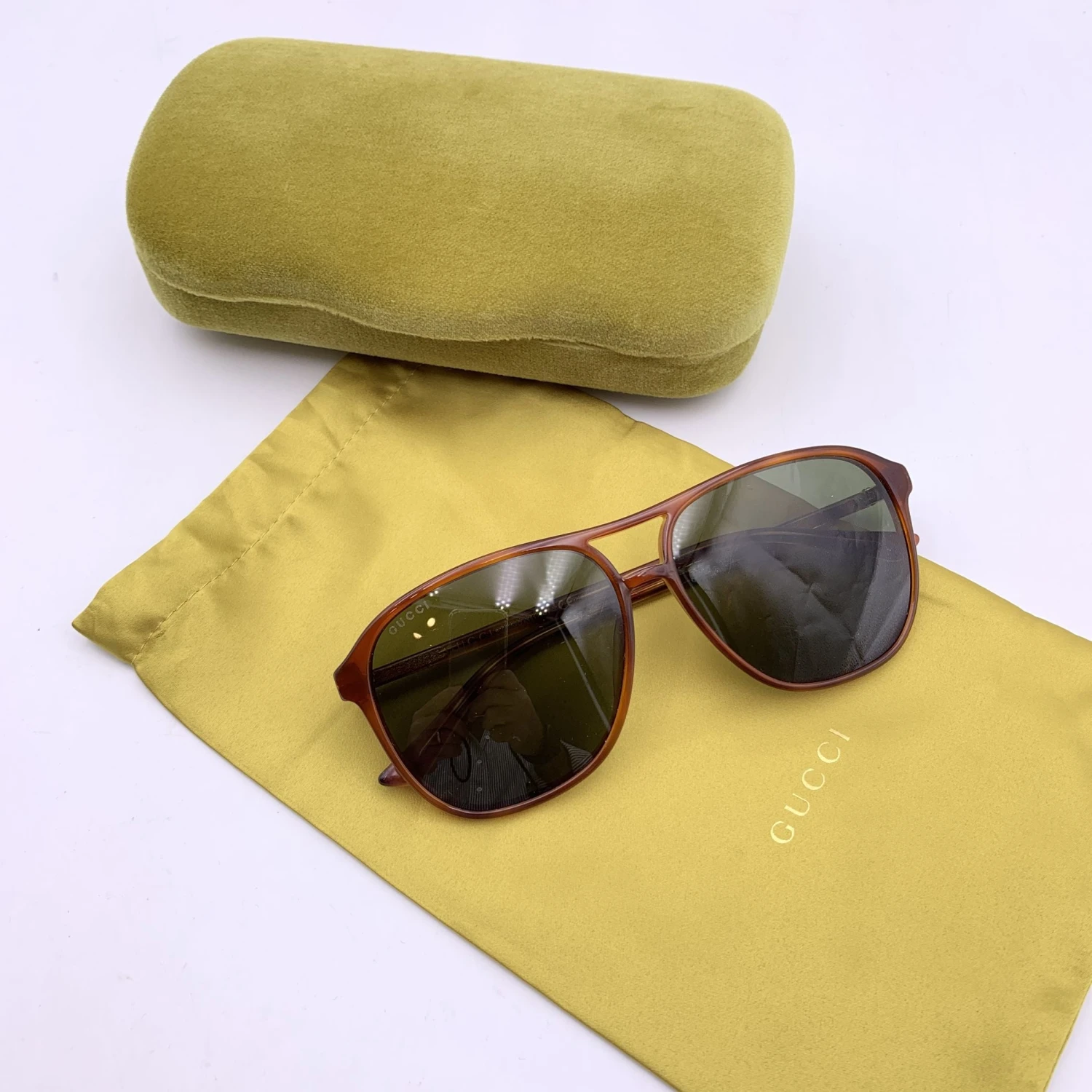 Opherty Ciocci GUCCI Brown Acetate Gg0016S Squared Sunglasses 58/14 140Mm 9 Opherty Ciocci GUCCI Brown Acetate Gg0016S Squared Sunglasses 58/14 140Mm - Image 7