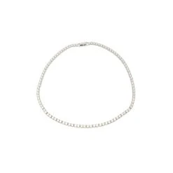 Style Tribute Swarovski Matrix Tennis Necklace In Silver Metal