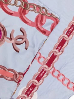 Style Tribute Light Blue Chain Motif Silk Scarf -Best Jewelry Store chanel light blue chain motif silk scarf 2 3459a0ec 1019 4330 af1a 096cb6dec412