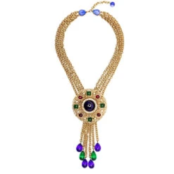 Style Tribute Openwork Medallion Necklace -Best Jewelry Store chanel openwork circular pattern medallion necklace