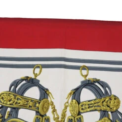 Brand Street HERMES Carre 90 BRIDES De GALA Scarf Silk Red Auth Cl820 -Best Jewelry Store cl820 3