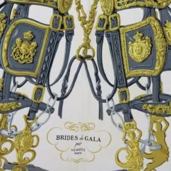 Brand Street HERMES Carre 90 BRIDES De GALA Scarf Silk Red Auth Cl820 -Best Jewelry Store cl820 7