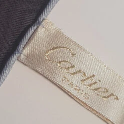 Rewind Vintage CARTIER Grey And Blue Globe And Ship Silk Scarf -Best Jewelry Store cstccas9 3 1