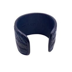 Opherty Ciocci BOTTEGA VENETA Blue Leather Woven Wide Bracelet Cuff Size S -Best Jewelry Store d397c0fc 1fa0 5679 8520 cd1644a3d3bc