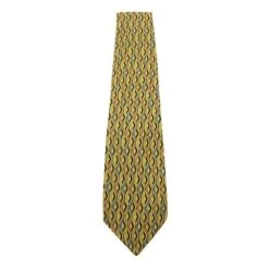 Style Tribute GIANNI VERSACE Yellow Print Contrast Vintage Tie