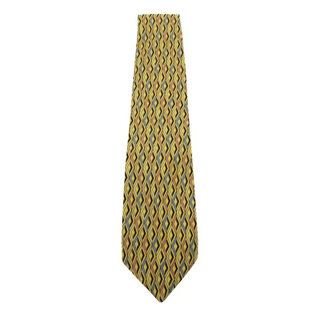 Style Tribute GIANNI VERSACE Yellow Print Contrast Vintage Tie 3 Style Tribute GIANNI VERSACE Yellow Print Contrast Vintage Tie